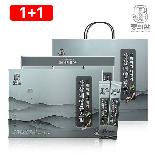 [파격특가] [동의삼] 프리미엄 데일리 산삼배양근 스틱 (10g*30포) [1+1]